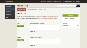 image of add an item view on admin dashboard