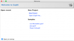 screenshot of pop-up window that shows up when you start gephi